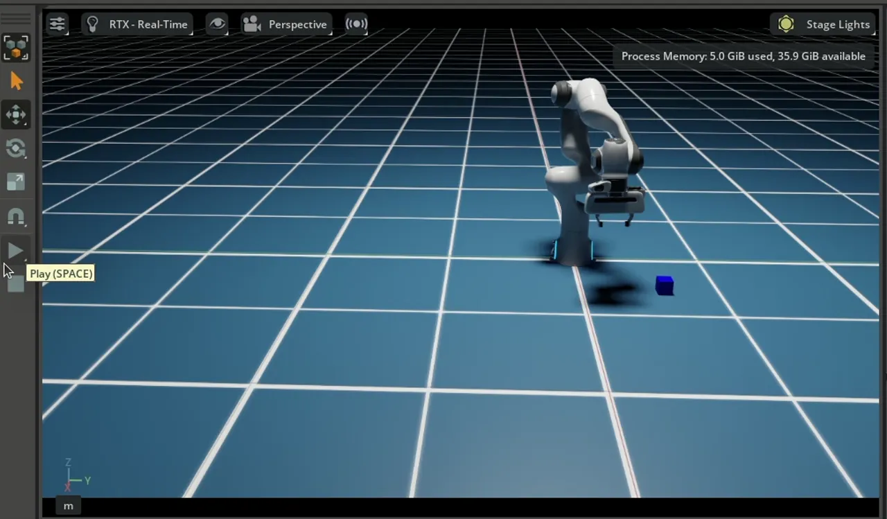 Franka performing pick and place