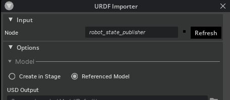 Interface when Importing from a ROS 2 Node