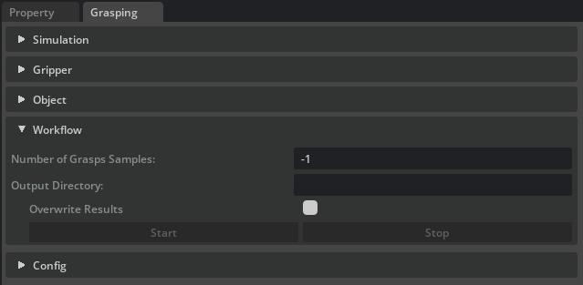 Grasping UI: Workflow configuration (This image might be missing, using a placeholder name)