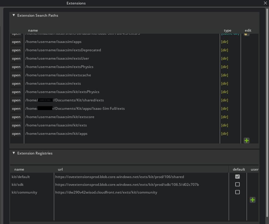 Settings Panel