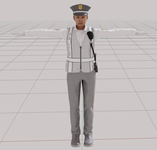 Female police officer character