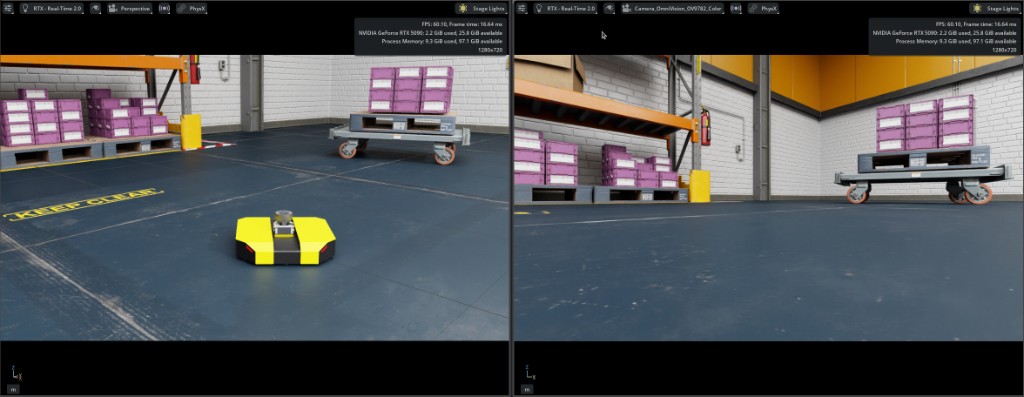 ../../_images/tutorial_ros2_putting_it_all_together_dd100_warehouse_dual_viewport.png
