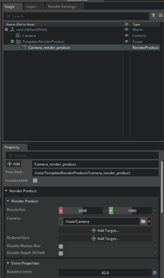 New depth sensor asset stage